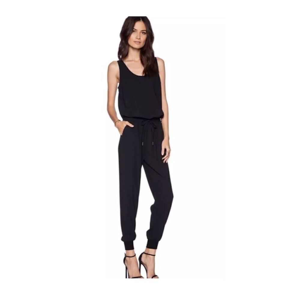 Joie‎ Mardalina Women's Black Sleeveless Jumpsuit Size L Casual